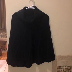 Cowl neck poncho sweater